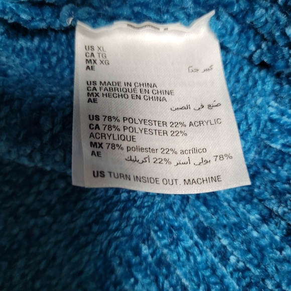 🎄Karen Scott Soft Chenille Pretty Blue Sweater XL - Picture 6 of 9